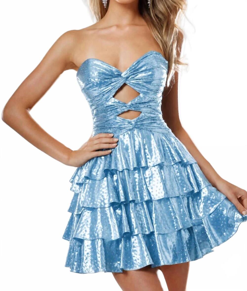 NEW JOVANI tatum homecoming sequin mini dress in light blue
